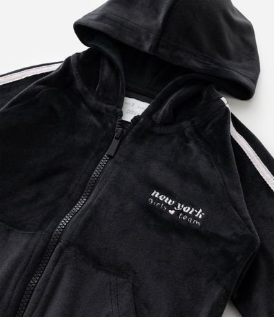 Conjunto Infantil en Plush con Campera y Pantalón Lettering - Talle 1 A 6 años 14