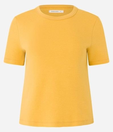 Blusa Básica Ajustada en Rib con Cuello Redondo 5