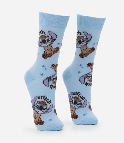 Media Caña Larga en Algodón con Estampa Stitch Carpincho 2
