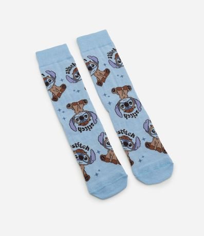 Media Caña Larga en Algodón con Estampa Stitch Carpincho 4