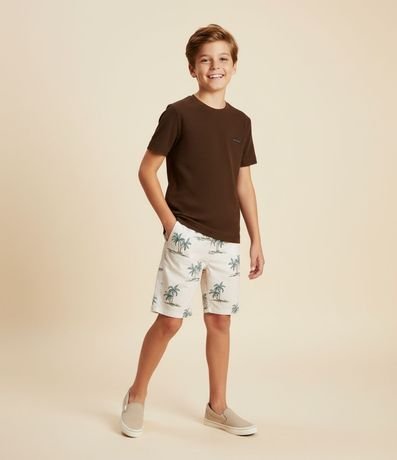 Bermuda Playera Infantil con Estampa de Palmeras Mini Íconos - Talle 5 a 14 años 2