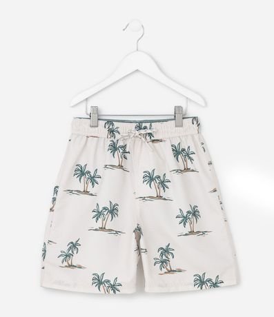 Bermuda Playera Infantil con Estampa de Palmeras Mini Íconos - Talle 5 a 14 años 2