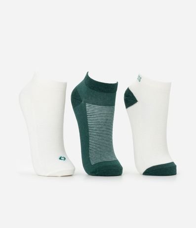 Kit 03 Medias Caña Corta Deportivas en Algodón 2