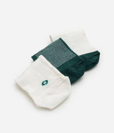 Kit 03 Medias Caña Corta Deportivas en Algodón 4
