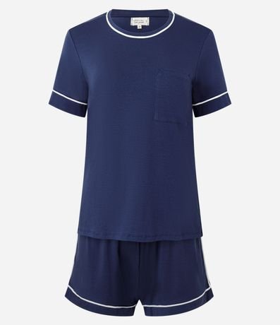 Pijama Short Doll en Viscolycra con Detalles Contrastantes 4