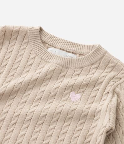 Conjunto Infantil en Efecto Punto con Corazón Bordado – Talle 1 a 5/6 años 9