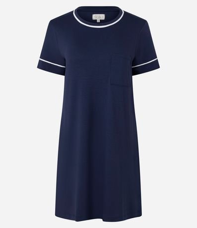 Camisón Corta en Viscolycra con Detalles Contrastantes 3