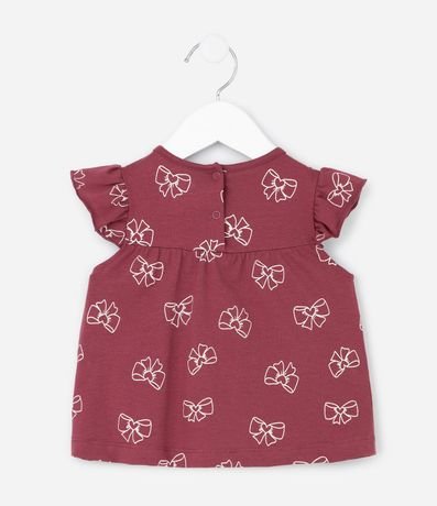 Conjunto Infantil Bata con Bolsillos y Estampado De Moñitas – Talle RN A 18 Meses 3