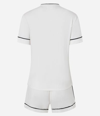 Pijama Short Doll en Viscosa con Bies Contrastante 5