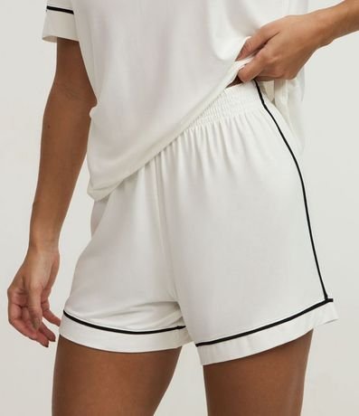 Pijama Short Doll en Viscosa con Bies Contrastante 2