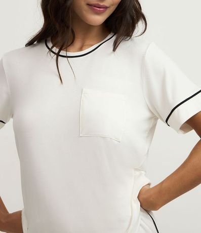 Pijama Short Doll en Viscosa con Bies Contrastante 3