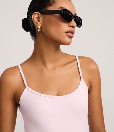 Blusa Musculosa Básica en Poliamida con Breteles Finos 3