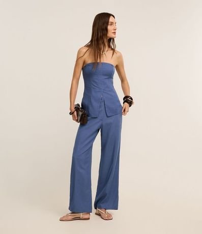 Pantalón Balloon Cintura Alta en Viscolino con