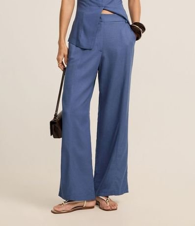 Pantalón Balloon Cintura Alta en Viscolino con 3