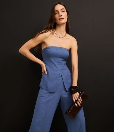 Pantalón Balloon Cintura Alta en Viscolino con 5