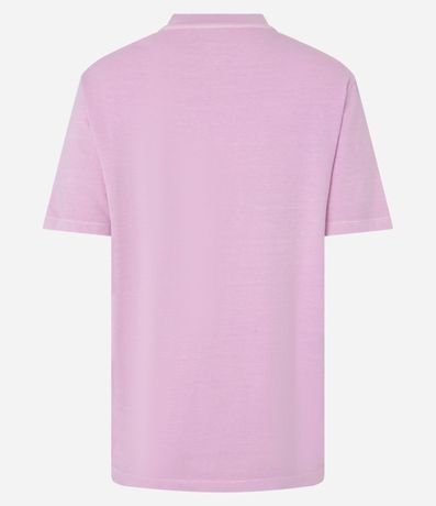 Remera en Algodón Desteñido con Estampa Out of Office 6