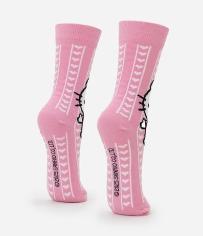 Media Caña Larga en Algodón con Estampa Hello Kitty 3