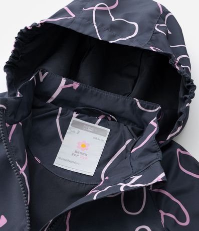 Campera Infantil Rompevientos con Estampado de Corazones – Talle 1 a 5/6 años 8