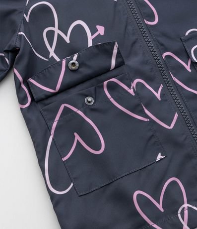 Campera Infantil Rompevientos con Estampado de Corazones – Talle 1 a 5/6 años 6