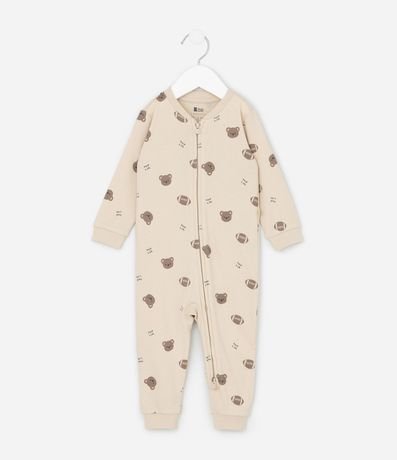 Mono Infantil Manga Larga con Bordado en las Pompis – Talle RN a 24 Meses