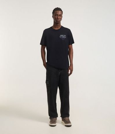 Remera Regular en Algodón con Estampa de Carpincho y Lettering Arcade Games 2