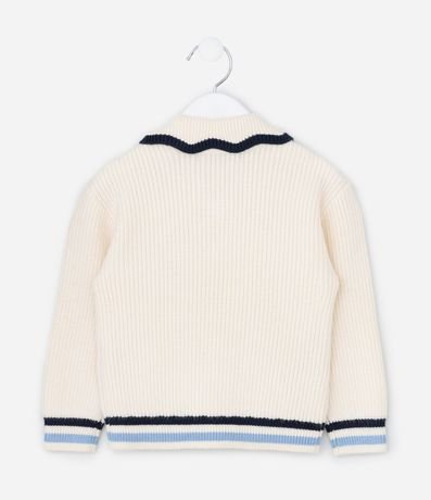 Campera Infantil en Efecto Punto con Volado en el Cuello y Bordado – Talle 1 a 5/6 años 3