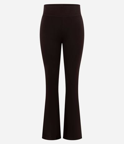 Pantalón Flare en Microfibra con Cintura Ancha 3