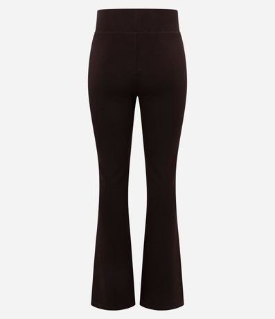 Pantalón Flare en Microfibra con Cintura Ancha 4