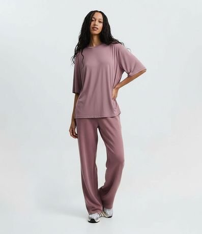 Remera Oversized en Microfibra con Manga Corta 2