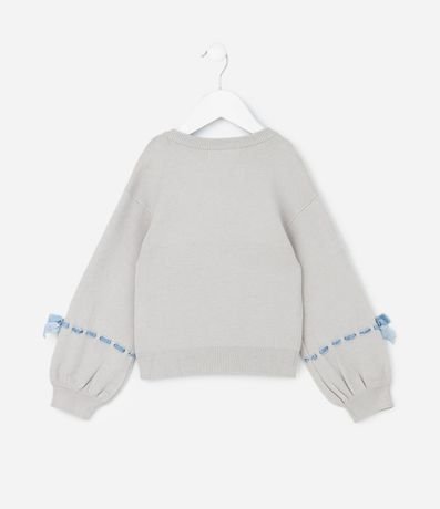Suéter Infantil en Efecto Punto con Moñitas Entrelazadas – Talle 1 a 5/6 años 3