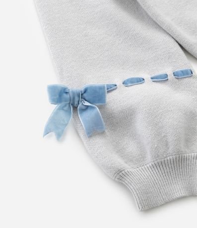 Suéter Infantil en Efecto Punto con Moñitas Entrelazadas – Talle 1 a 5/6 años 6