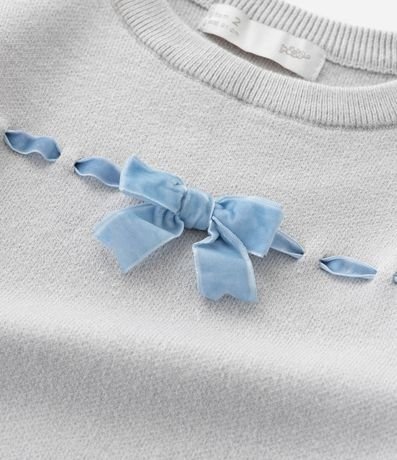 Suéter Infantil en Efecto Punto con Moñitas Entrelazadas – Talle 1 a 5/6 años 7