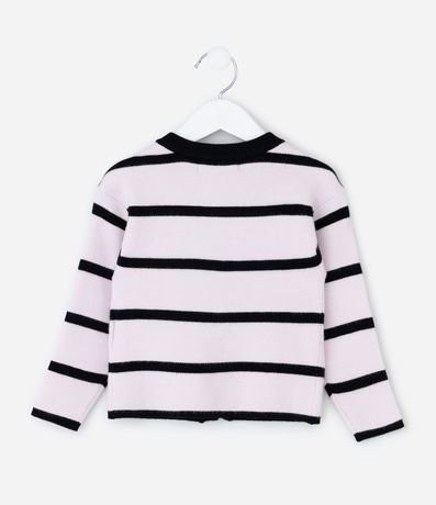 Suéter Infantil en Efecto Punto con Rayas y Moñitas Delanteras – Talle 1 a 5/6 años 2