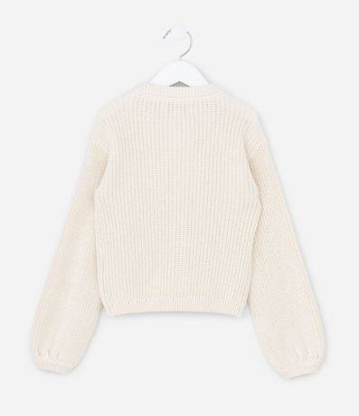 Cardigan Infantil en Punto con Moñitas en Strass – Talle 1 a 5/6 años 2