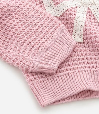 Suéter Infantil en Efecto Punto con Bordado de Lazo – Talle 1 a 5/6 años 4