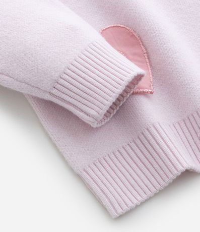 Suéter Infantil en Efecto Punto con Corazones Aplicados – Talle 1 a 5/6 años 4