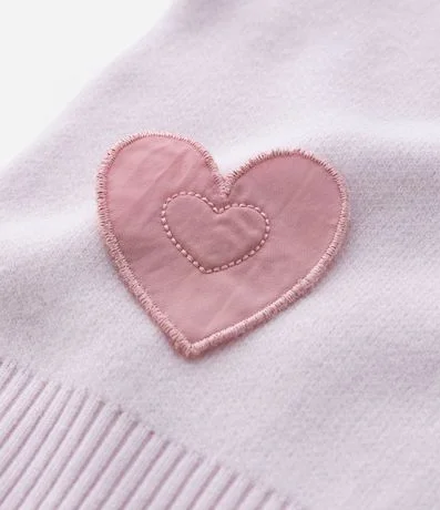 Suéter Infantil en Efecto Punto con Corazones Aplicados – Talle 1 a 5/6 años 5