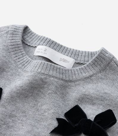 Suéter Infantil con Moñitas Aplicadas – Talle 1 a 5/6 6