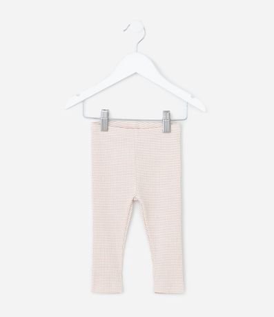 Pantalón Infantil en Rib Acanalada con Estampa Rayada – Talle RN a 18 Meses 2