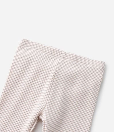 Pantalón Infantil en Rib Acanalada con Estampa Rayada – Talle RN a 18 Meses 5