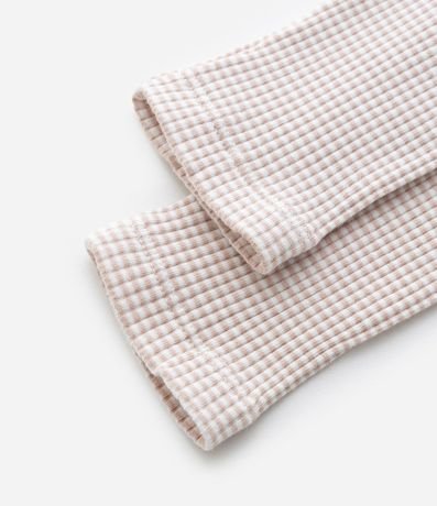 Pantalón Infantil en Rib Acanalada con Estampa Rayada – Talle RN a 18 Meses 6