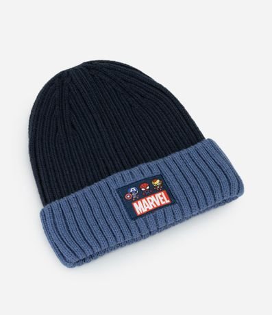 Gorro Infantil en Efecto Punto con Patch Marvel Mini Heróis – Talle U