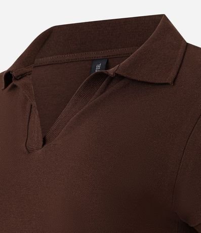 Blusa en Algodón con Cuello Polo y Manga Corta 5