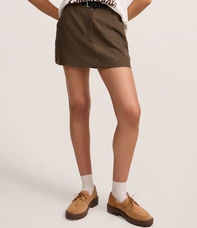 Short Pollera Reto con Cinturón y Alfaiatado 3