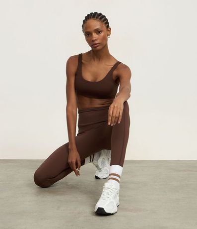 Pantalón Legging Deportivo en Poliamida con Cintura Texturizado