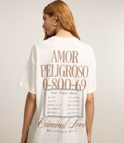 Remera Oversized en Algodón con Estampa Criminal Love Cavalos