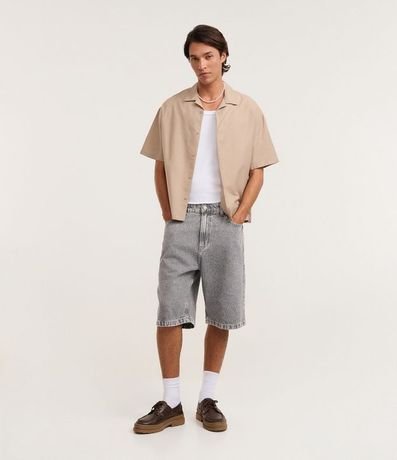 Camisa Masculina Boxy en Algodón Texturizado 2