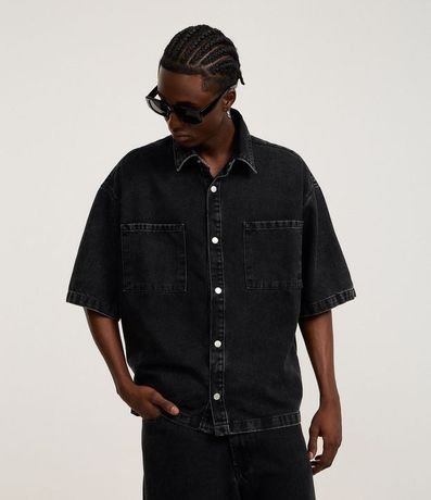 Camisa Boxy en Jeans con Bolsillos Marmorlada
