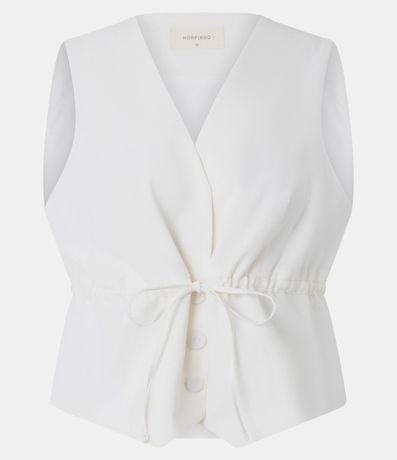 Chaleco en Viscolino con Lazo en la Cintura 5