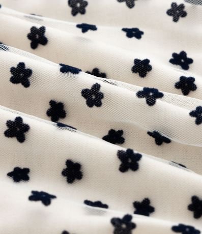Vestido Infantil en Tule con Textura Floral - Talle 1 a 6 años 4